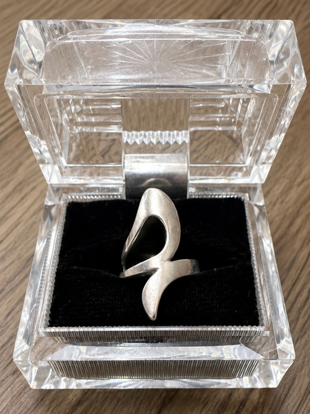 Abstract Sterling Silver Statement Ring - Sculptural Design | Size 7